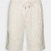 Pier One LINEN BLEND DRAWCORD SHORTS - Shorts - Off-white