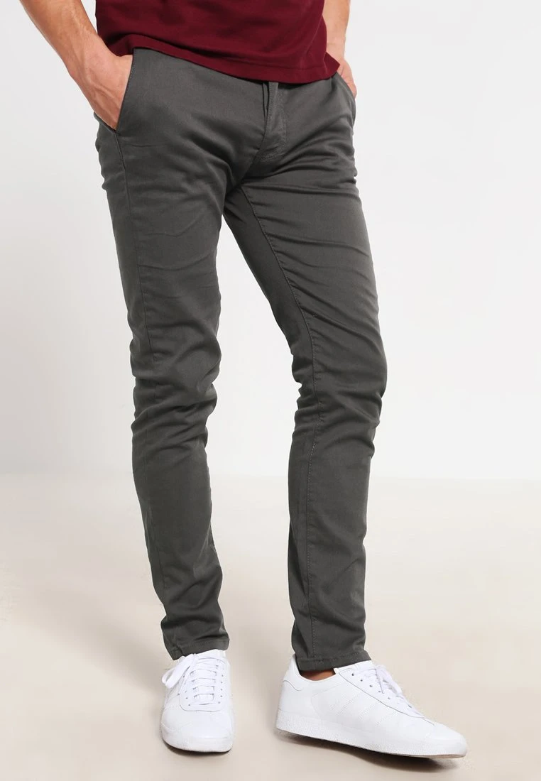 Pier One SLIM FIT CHINO - Chino - Dark Grey 1 Pier One SLIM FIT CHINO - Chino - Dark Grey